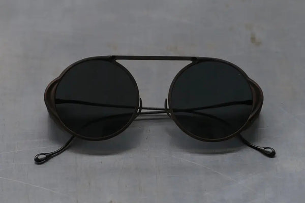 Rigards x boris bidjan saberi joint RG1011BBS β titanium alloy sunglasses RG-RG1011BBS-GTKSHP bronze frame dark gray lenses